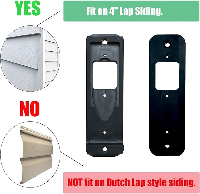 TEYOUYI Vinyl Siding Mount for Blink Doorbell, Angle Mount Wedge for Blink - Image 3