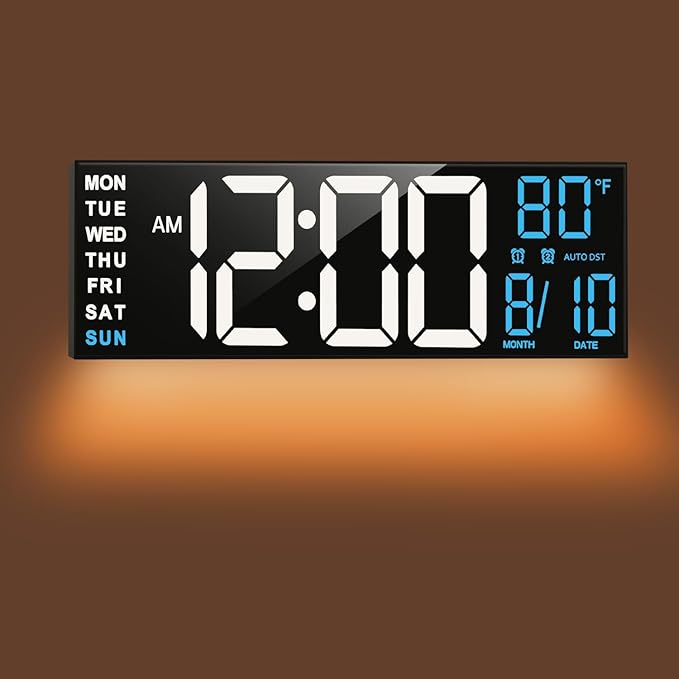 TrophyRak 16" Large Digital Wall Mount Clock, Count Down Timer, Big LED by TrophyRak