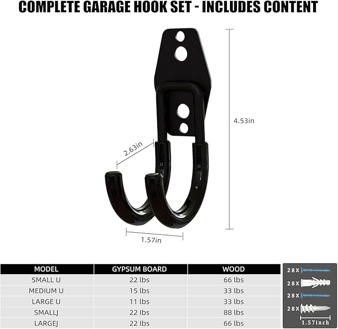 CRXCRC Garage Hooks, 6 Pack Small Round Wall Hooks - Image 2
