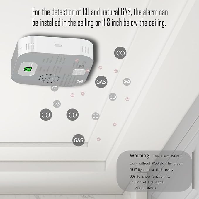 RV Carbon Monoxide Detector & Propane/Natural Gas Detectors, 10-Year Lifespan - Image 3