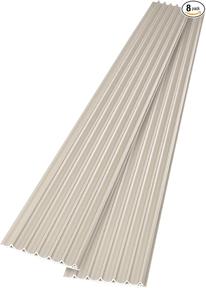 Art3dwallpanels Slat Wall Paneling, 8 Pack Wavy Grain Panel Wall Slats by Art3dwallpanels