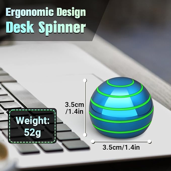 Luminous Desk Spinning Toys for Kids Adults, Metal Optical Illusion Fidget - Image 3