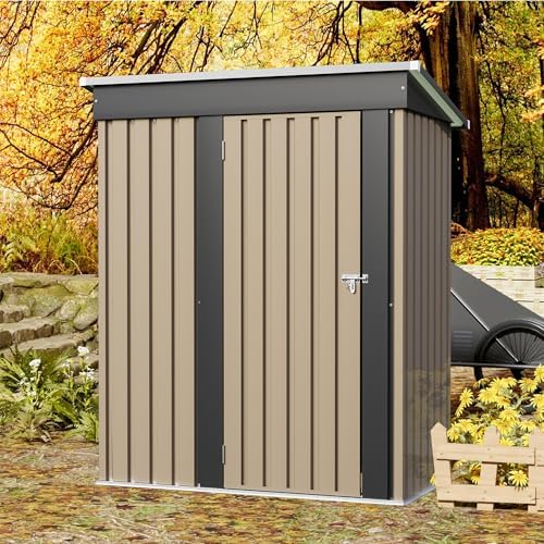 jummico metal outdoor storage shed 5 x 3, view 9