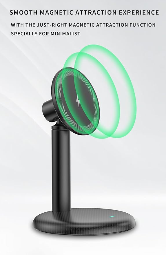 Mag-Safe Charger Stand for iPhone 17/Air/16/15/14/13/12, 15W Fast Charging - Image 3