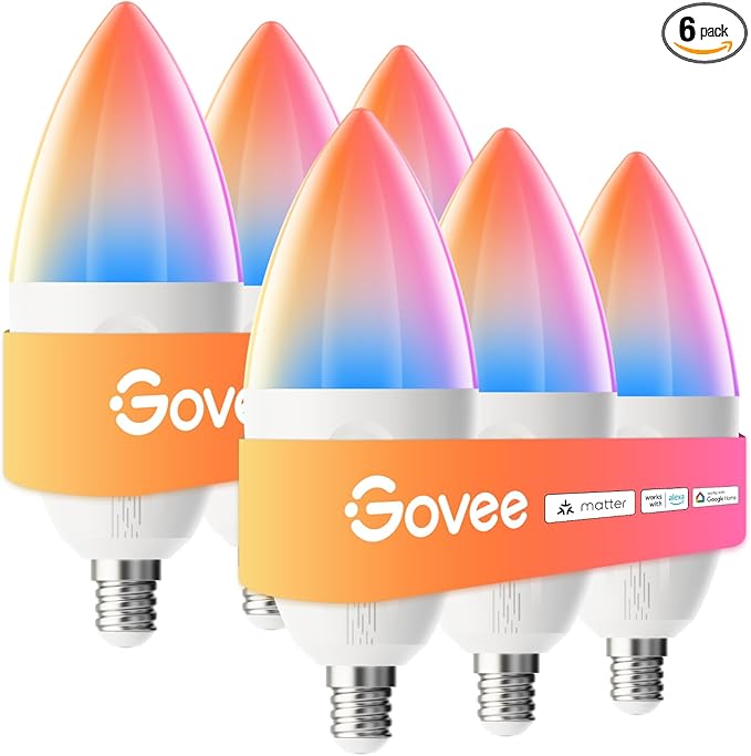 Govee E12 Led Bulb, Smart Light Bulbs Work by Govee