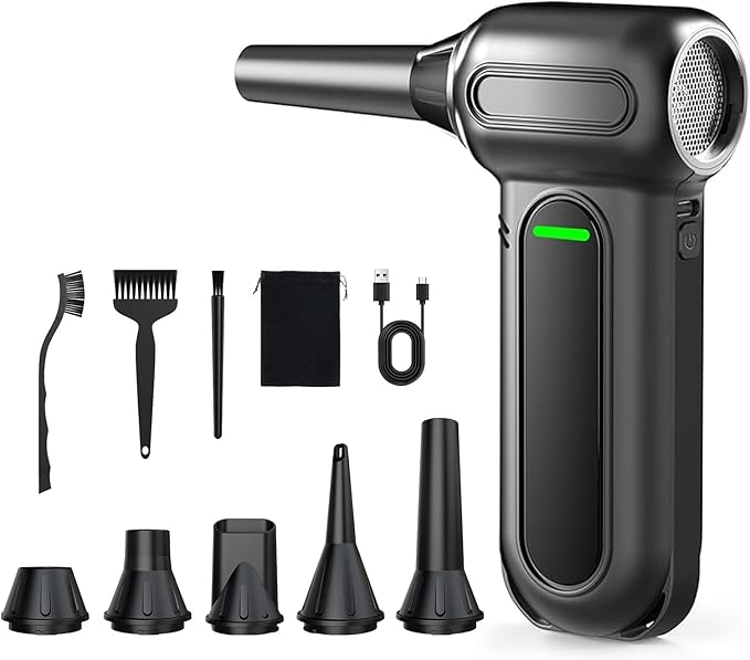 ANABOX Electric Air Duster – 150, 000 RPM Brushless Cordless Blower, 4-Speed by anabox