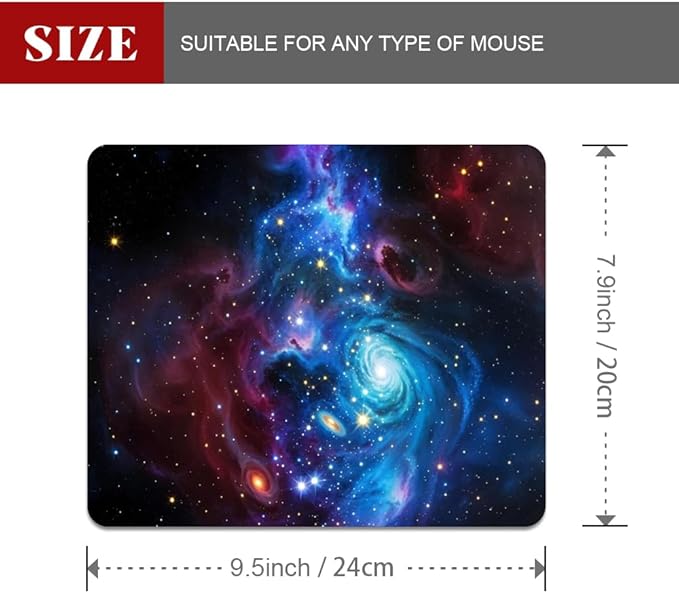 Shiny Blue Square Mouse pad, Waterproof, Anti Slip Rubber Base, Computer Mouse - Image 2