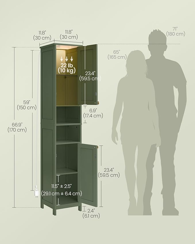VASAGLE Tall Storage Cabinet - Image 6