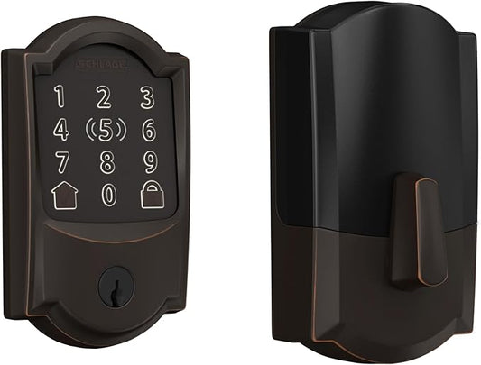 Schlage BE499WB CAM 716 Encode Plus WiFi Deadbolt Smart Lock, Keyless Entry by SchlageLockCompany