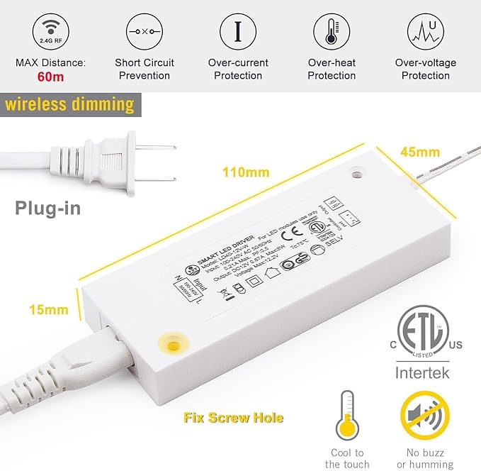 VST Under Cabinet Mini Panel Lighting 6PCS 3.94inch 12V 2.5W - Image 6
