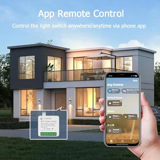 2-Pack Matter Smart Switch 16A Mini WiFi Relay Module, DIY Wireless Light - Image 9