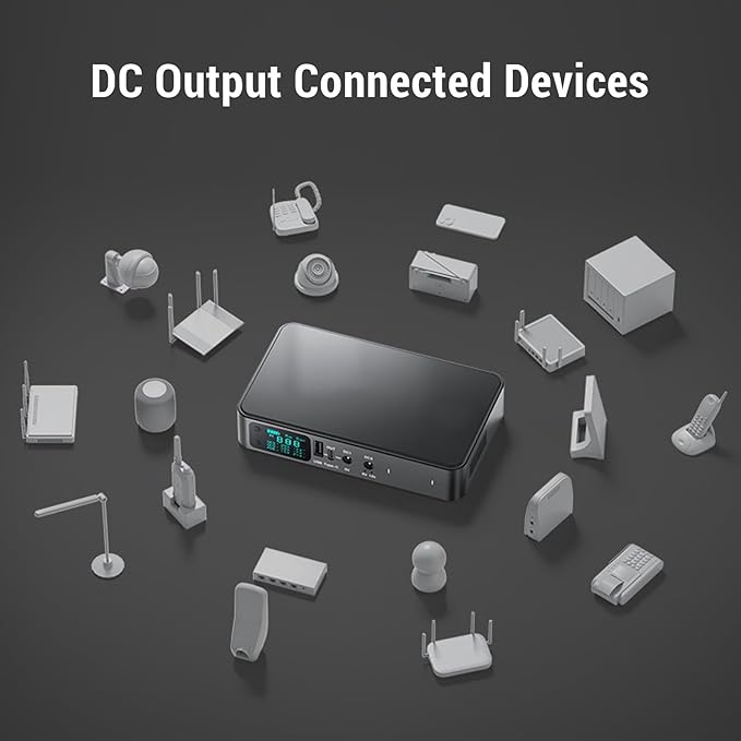 Phefop UPS Battery Backup, USB Tye C 5V DC 5V 9V 12V Output Voltage Adjustable - Image 6