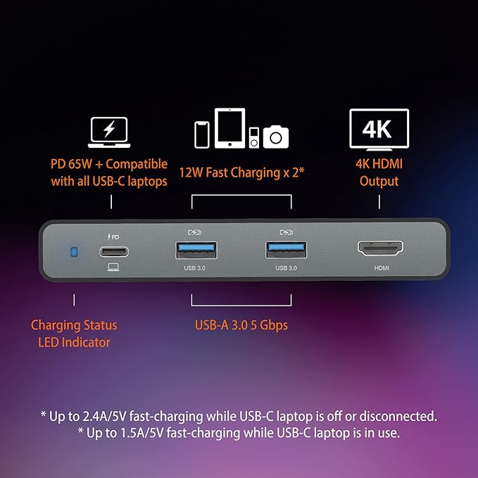 j5create USB-C Travel Hub with PD 65W Power Supply - Image 3