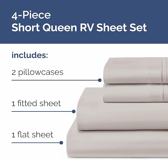 RV Short Queen Sheet Set 60 X 75 - Image 2