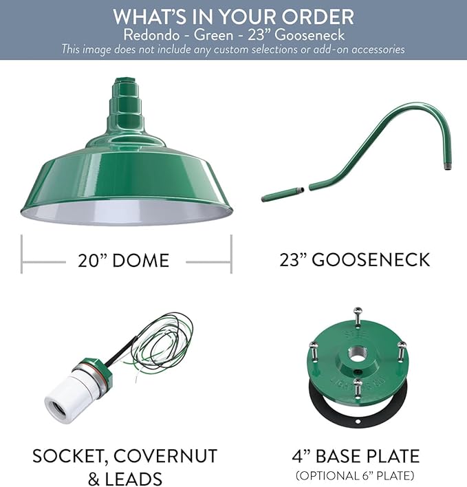 Steel Lighting Co. Large Outdoor Barn Light | Gooseneck Light Fixture | Made in - Image 8