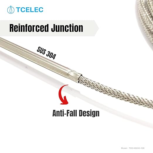 TCELEC TCE-K02H3-100 K Type Thermocouple Metal Probe - Image 3