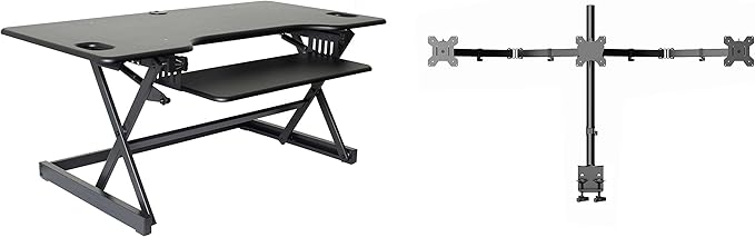 Rocelco 46" Large Height Adjustable Standing Desk Converter by Rocelco