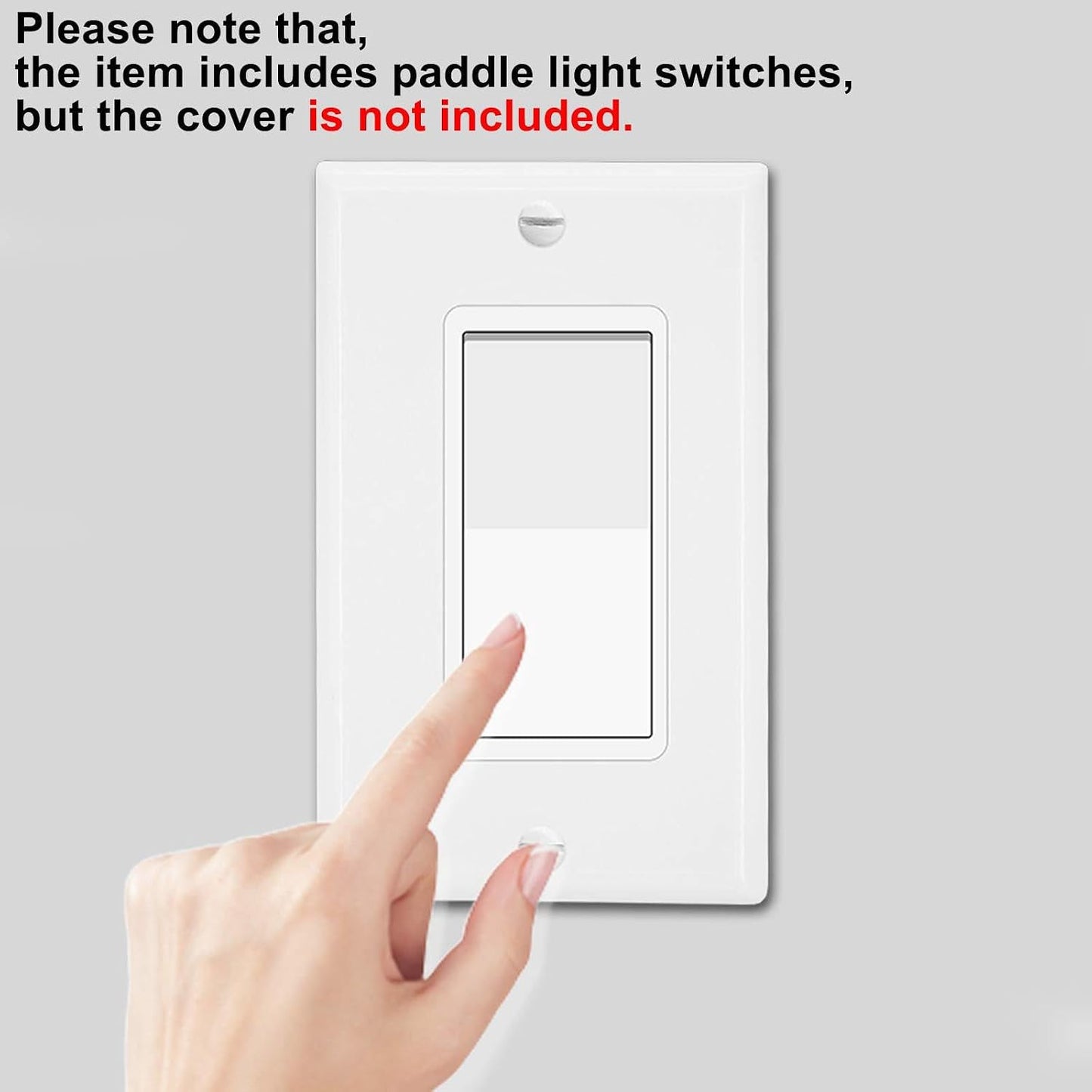 Greencycle Lights Switches Rocker,5Pack 15 Amp Single Pole Lights Switches White,SP Paddle Light Switch,120V-277V AC,On/Off Wall Switch,Residential/Commercial Grade,Home & Office,UL Listed