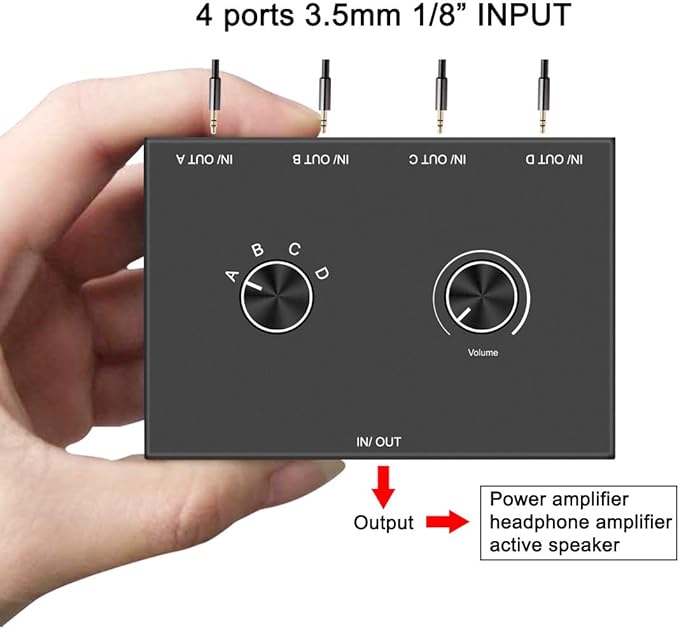 4-Way 3.5mm Stereo Audio Switcher - Image 4