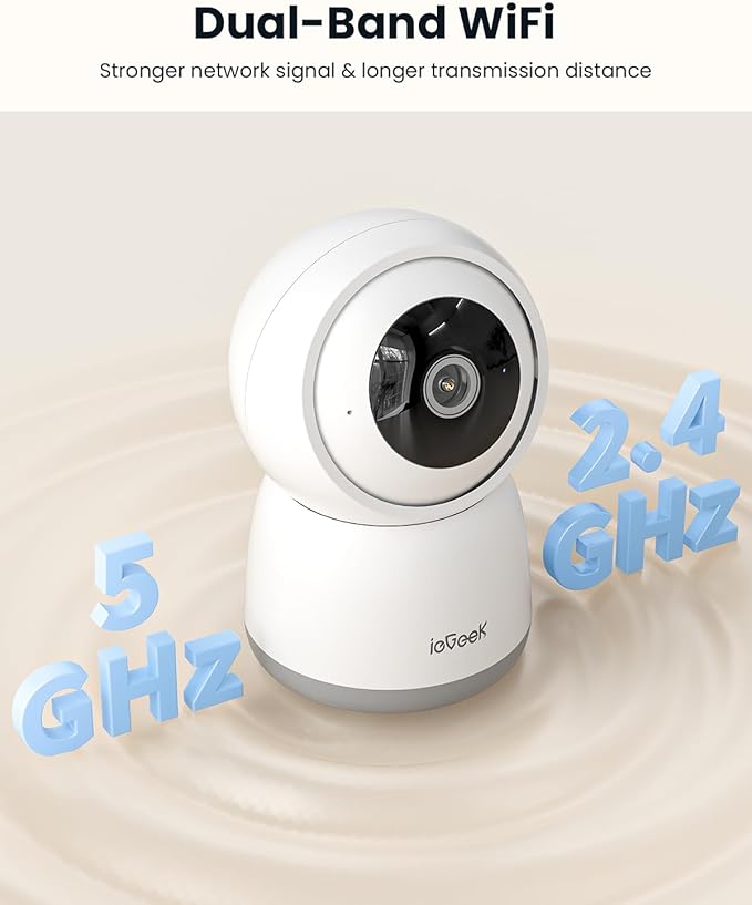 ieGeek 2K Indoor Home Security Cameras，360° Pet Camera - Image 2