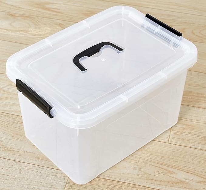JUJIAJIA Clear Storage Latch Box 12 Quart, Plastic Organizing Box/Bin - Image 4