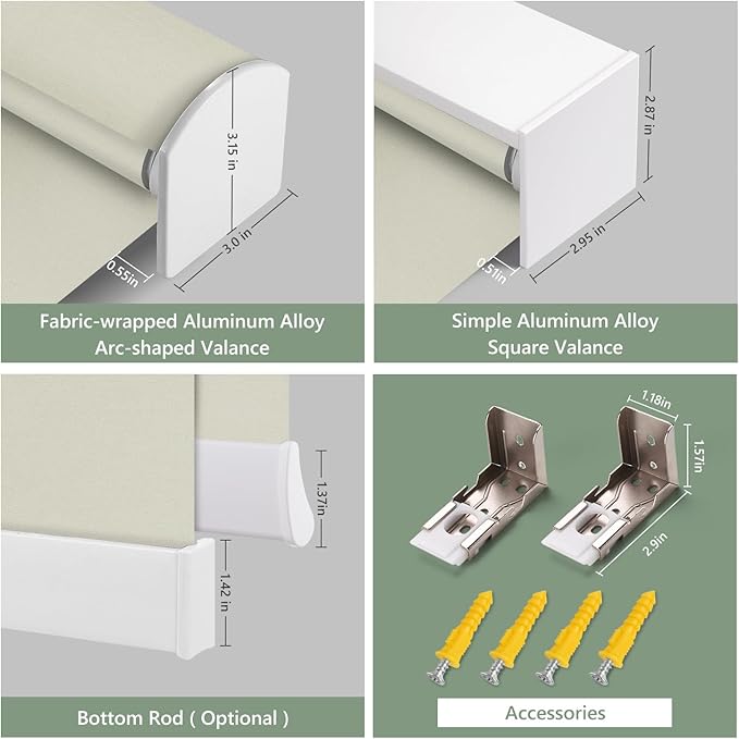 ZSHINE Motorized Blackout Window Blinds Customize Width Remote Control - Image 5