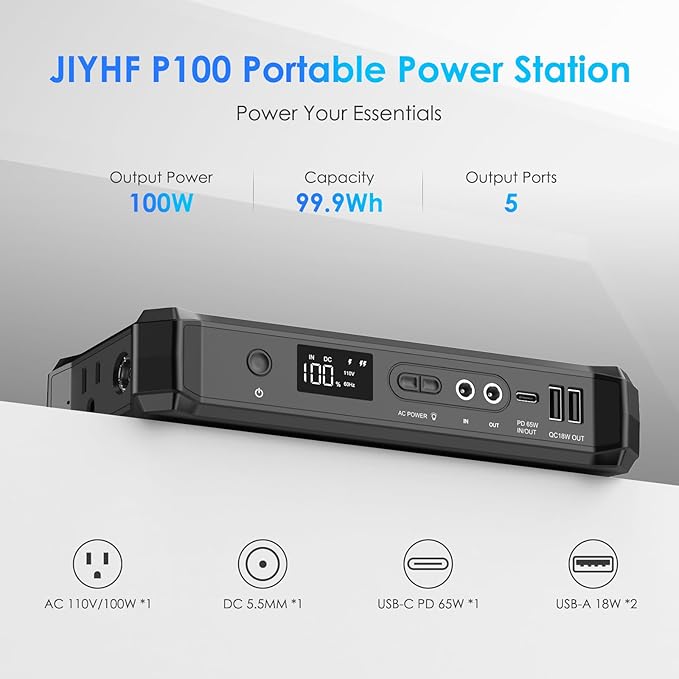 JIYHF Portable Power Bank with AC Outlet - Image 6