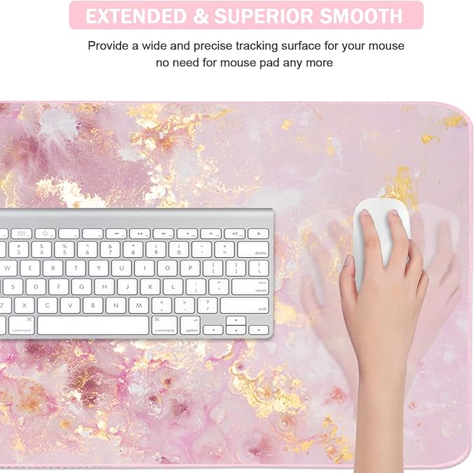 Extended Gaming Mouse Pad, Large Desk Pad Laptop Computer Keyboard Mat - Image 4