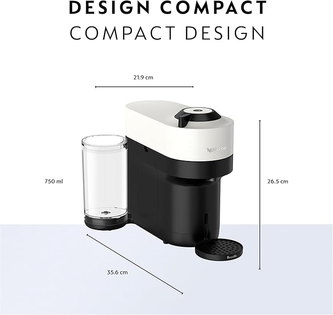 Nespresso Vertuo Pop+ Coffee and Espresso Maker by Breville, Coconut White - Image 8