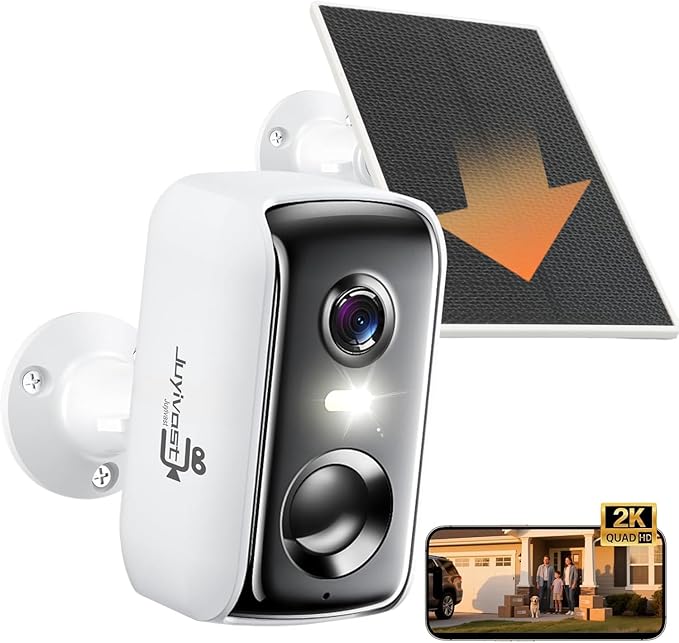 Solar Security Cameras Wireless Outdoor, 2K Outside Security Wireless WiFi by JUYIVAST