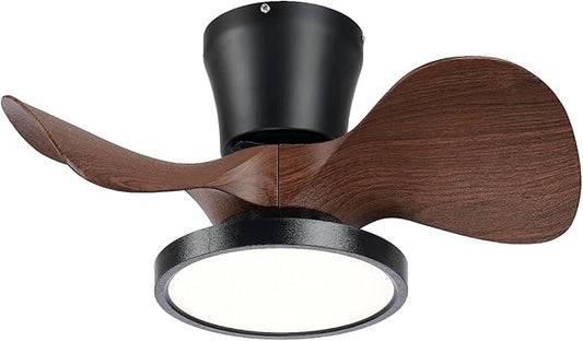 ocioc Quiet Ceiling Fan with LED Light 22 inch Large Air Volume Remote Control by ocioc