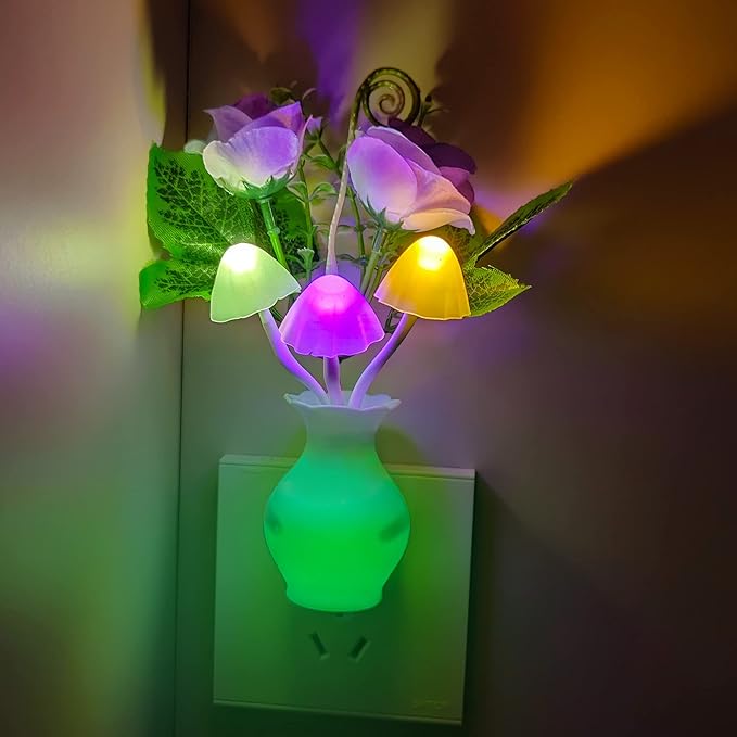 AUSAYE Color-Changing LED Night Light, Home Décor Lamp Dream Nightlight Purple - Image 3