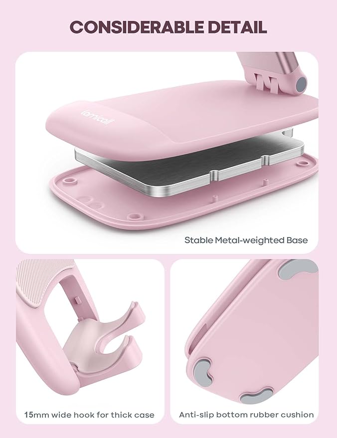 Lamicall Pink Phone Holder, Desk Accessories - Image 6