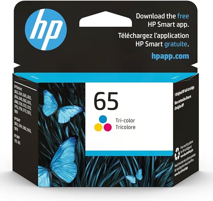 HP 65 Tri-Color Ink Cartridge | Works by HP