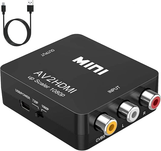 BD&M AV to HDMI Converter, RCA to HDMI Adapter, Composite CVBS Video Audio by BD%26M
