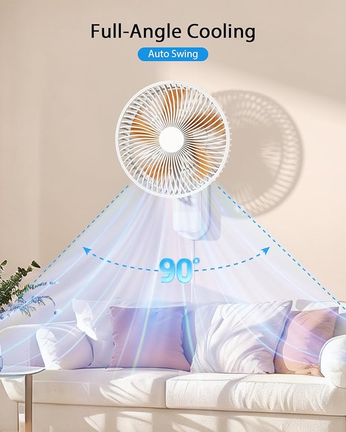 AURATHEA 10” Small Wall Mount Fan - Image 2