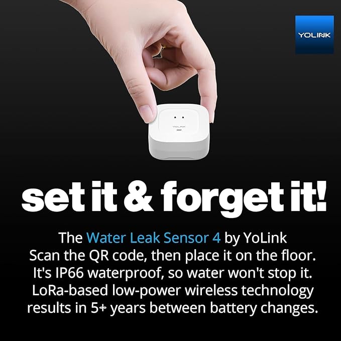 YoLink Water Leak Starter Kit: Hub + 6 Leak Sensor 4, LoRa Long-Range, - Image 8