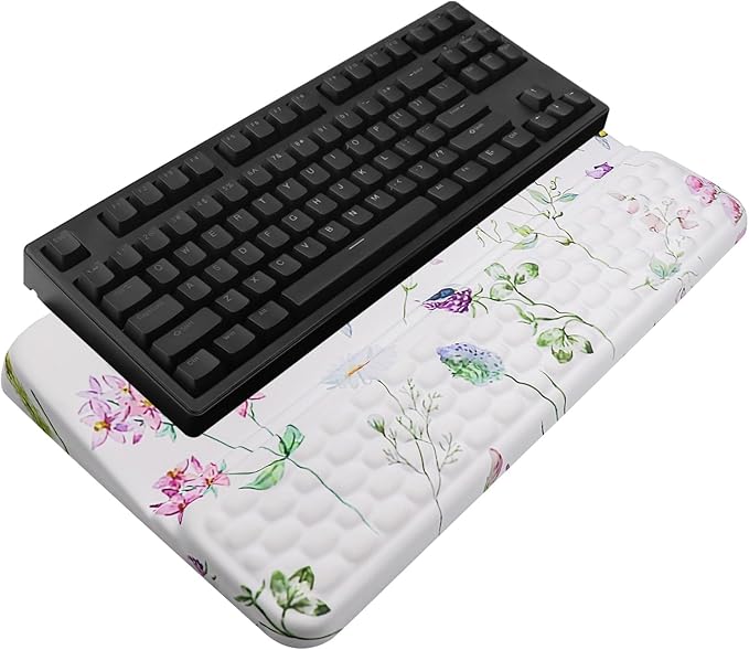 Computer Keyboard Stand with Wrist Rest, Ergonomic Tilted Keyboard Holder by KEPUTAIER