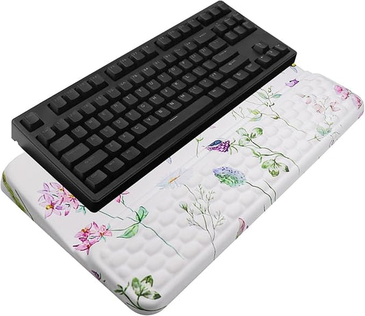 Computer Keyboard Stand with Wrist Rest, Ergonomic Tilted Keyboard Holder by KEPUTAIER