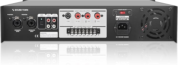 Sound Town Commercial Restaurant Bluetooth Amplifier + Surface-Mount Speaker Set - Image 3