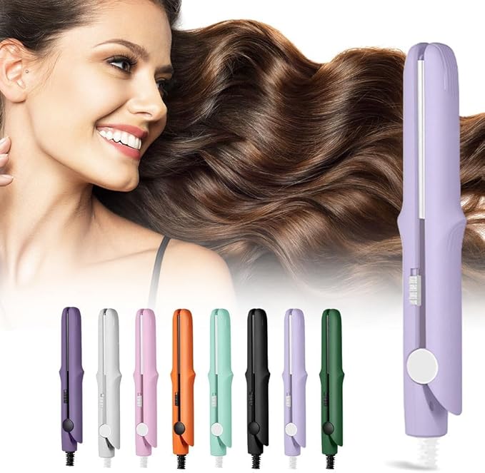 2 in 1 Mini Dual Purpose Curling Iron, 2026 New Portable Curling Wand & Flat by Fiopet