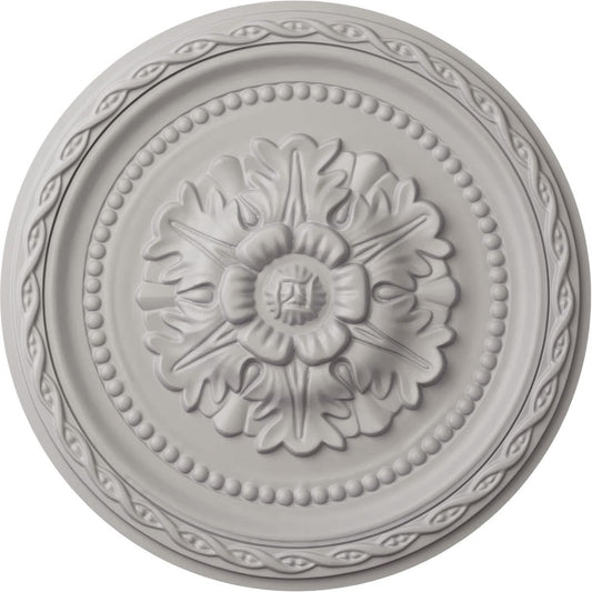 Ekena Millwork CM11PAUWF 11 1/2"OD X 1"P Palmetto Ceiling Medallion, Ultra Pure White