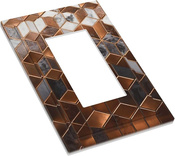 Bvtewkhz Brown Abstract Luxury Modern Geometric Cubic Marble 1 Gang Single - Image 3