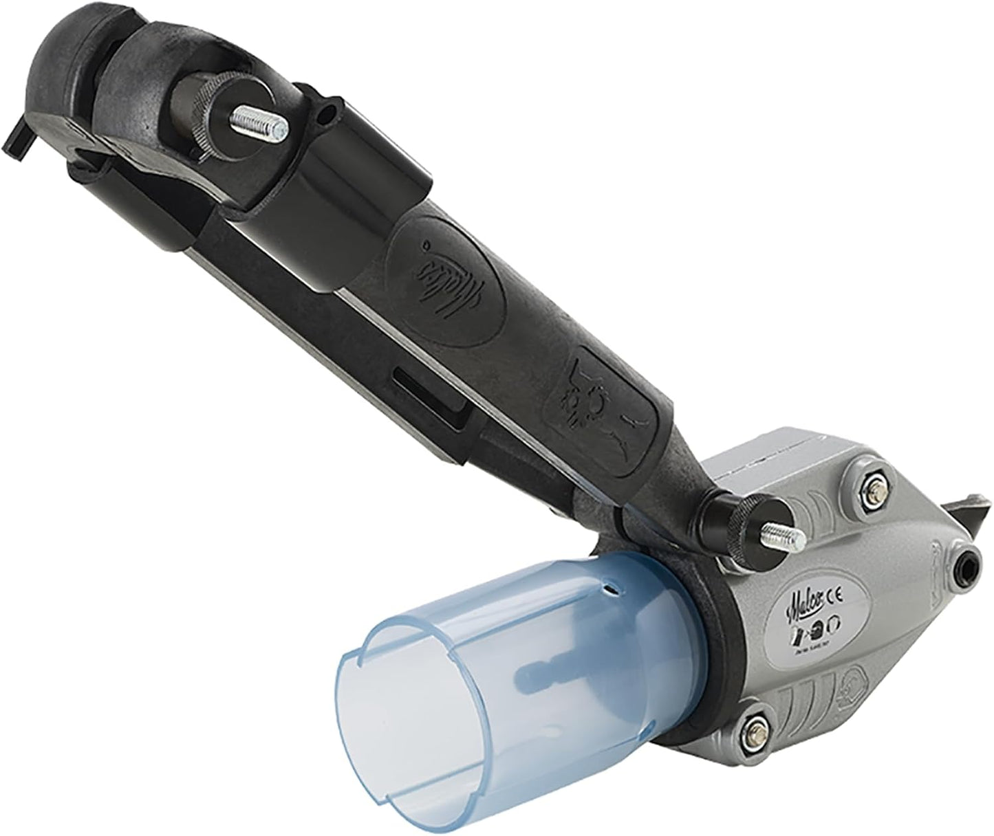 Malco TSHD TurboShear Heavy-Duty Drill Attachment – 18-Gauge Galvanized Steel | 360° Rotating Head | Telescoping Clamp Fits All Drills | Cuts Corrugated Panels, Spiral Duct & Ribs | Made in USA