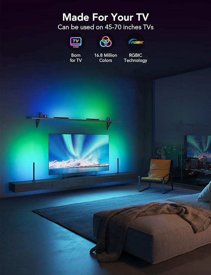 Govee RGBIC Light Bars, 15 Inches WiFi TV Backlight Suitable - Image 2