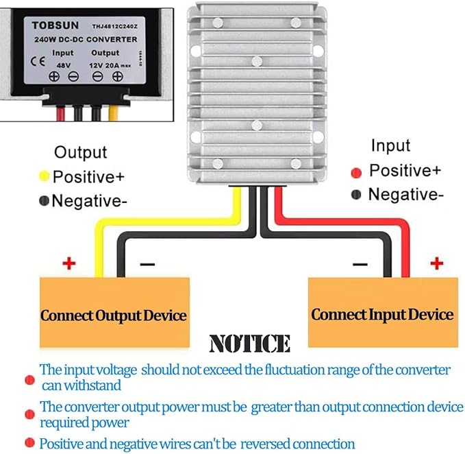 LEDMO 48V Step Down to DC 12V 20A 240W DC/DC Converter Regulator Reducer - Image 6