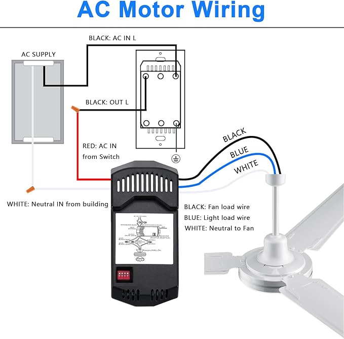 Ceiling Fan Remote Control Kit, Universal Ceiling Fan Remote Control Kit - Image 5