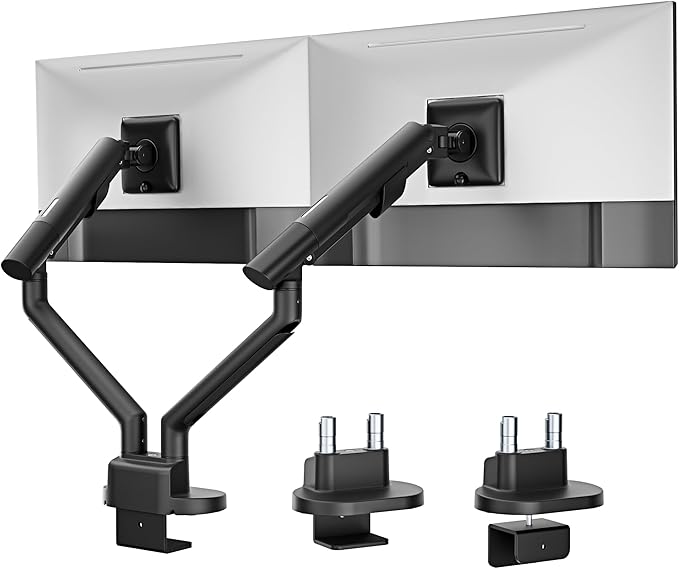 monTEK Dual Monitor Stand for 2 Screens 17 to 35 Inch, Heavy Duty Monitor Mount by monTEK