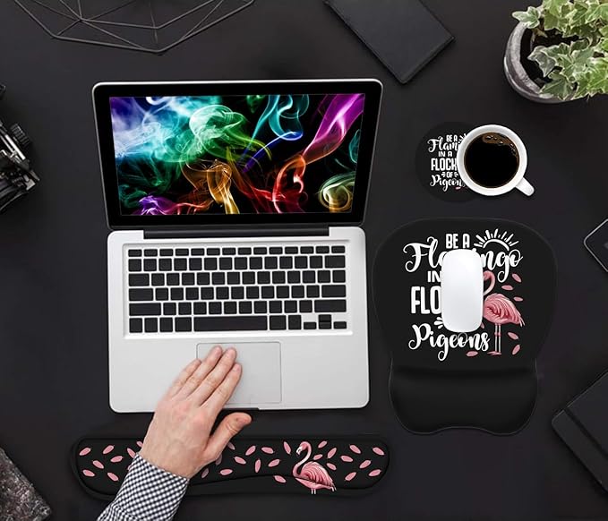 Mouse Pad Wrist Support and Keyboard Wrist Rest Set - Image 4