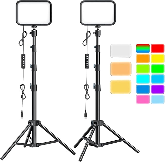 UBeesize 2-Pack RGB Photography Lighting, Studio Lights by UBeesize